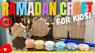 ✨FUN RAMADAN CRAFT for kids that you'll LOVE • Target Paint your own wood kit 🌙 2023