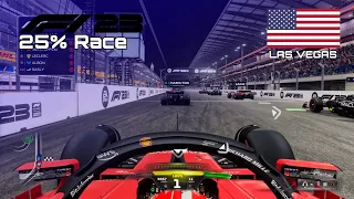 F1 2023 GAME | 25% Race Las Vegas - Charles Leclerc | PS4 Gameplay