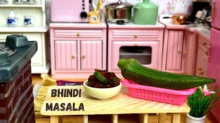 Bhindi Masala Recipe | Dhaba Style Masala Bhindi | Okra Masala | ASMR | Miniature Cooking