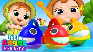 Let's Go Fishing! | Baby John | Little Angel And Friends Fun Educational Songs