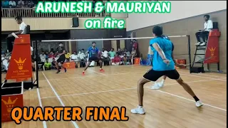 MOHAN/NAZEER vs ARUNESH/MAURIYAN. ||Anitha Parthiban Tropy 2022 Men's Doubles Quarter Final||