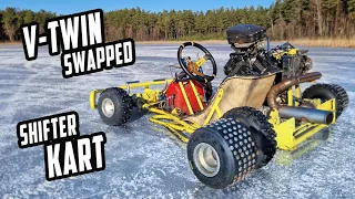 Insane V-TWIN Shifter KART on ICE