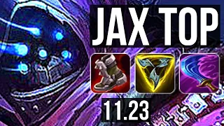 JAX vs IRELIA (TOP) | Rank 4 Jax, 11/1/2, 7 solo kills, Legendary | EUW Challenger | 11.23