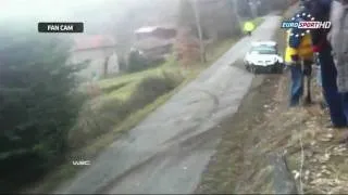 Sebastien Ogier SS10 Crash WRC 2012 Rally Monte Carlo