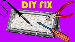 DIY How To Fix Repair LED Flood Light Projector Lamp | Free & Easy