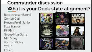 Commander Discussion: What type of player are you and how is your threat assessment?