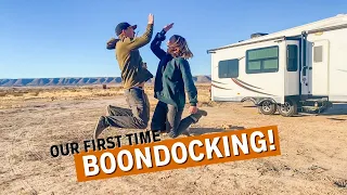 FIRST Time Boondocking & Using Our New RV Generator | Wild RV Life