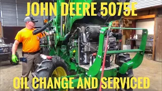 John Deere 5075E tractor- oil change and serviced