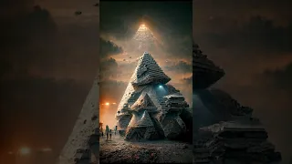 Asking Ai to draw "how the pyramids were built"   using machine learning