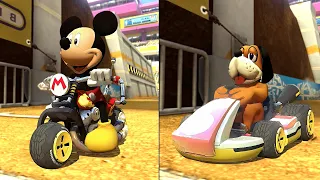 Mario Kart 8 Deluxe - Duck Hunt Dog, Mickey in Flower Cup|The Best Racing Game on Nitendo Switch