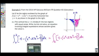 Section 8-4 Video 3- Finding the Area Between Curves Expressed as Functions of x