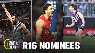 Dixon, Rankine & Serong slot outrageous goals | Rd 16 Rebel Sport Goal of the Year nominees | AFL