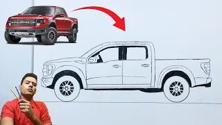 COMO DIBUJAR UNA FORD F-150  RAPTOR