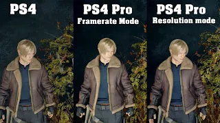 Resident Evil 4 Remake PS4 vs PS4 Pro Graphics Comparison