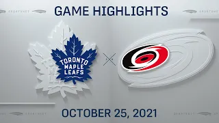 NHL Highlights | Maple Leafs vs. Hurricanes - Oct. 25, 2021