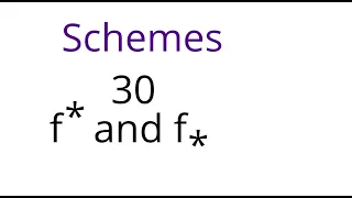 Schemes 30: f* and f *