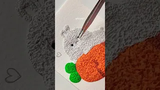 let's make 3D painting with tissue paper 🥕🐰| tissue paper art ideas #shorts