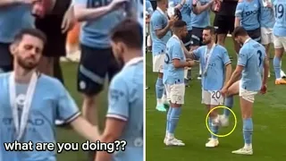 Bernardo Silva reaction to Ruben Dias tackle him for no reason 😭😧😨