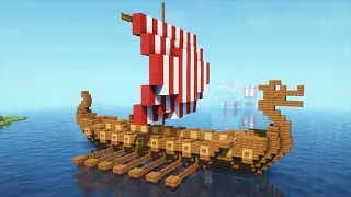 Minecraft | Viking Ship - Longboat | Minecraft Tutorial