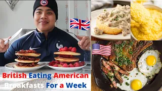 BRITISH Guy Eats AMERICAN BREAKFASTS For a WEEK (GRITS, BISCUITS & GRAVY ETC)