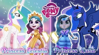 ℹ️ ℹ️ ℹ️ ℹ️ ℹ️ My talking angela 2  My Little Pony  Princess Celestia vS Princess Luna || cosplay