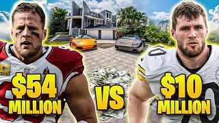 JJ Watt VS TJ Watt SHOWDOWN | Lifestyle, Mansions, Cars, Net Worth