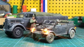 World War II Vehicle Model 1/35 Static Model improve to Dynamic Model