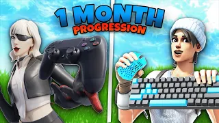 1 Month Keyboard and Mouse PROGRESSION in Fortnite! (UNREAL)
