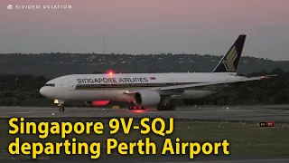 7 years ago today - Singapore Airlines (9V-SQJ) evening departure on RW03 at Perth Airport.