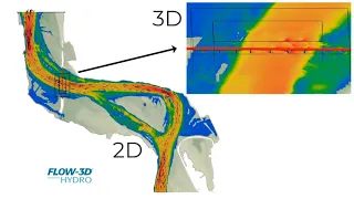 Hybrid 3d/Shallow Water Model of Bridge Hydraulics | FLOW-3D HYDRO