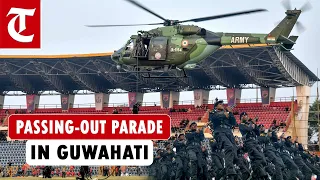 Assam Police commandos perform drill movements during passing-out parade in Guwahati