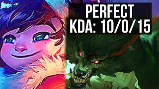 NUNU & WILLUMP vs WARWICK (JUNGLE) | 10/0/15, Legendary, 800+ games | KR Master | v10.24