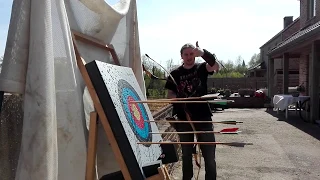 Magyar íj és Velszi longbow lövés (10 méteren)