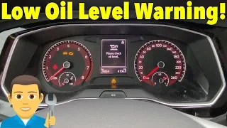 2019-2020 MK7 VW Jetta Low Oil Level Warning Light And Message Fix