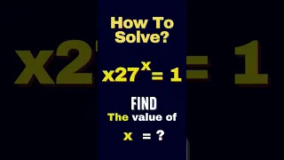 Find x In This Challenging Exponential Equation #shorts #maths #exponents #exponential #short #asmr