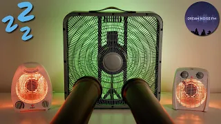 Sleep deeply with twin fan heater and box fan sound through double tubes!