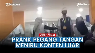 Bapak Ini Pukul Wanita yang Sedang Prank Pegang Tangan di Eskalator, Warganet: Rasain!