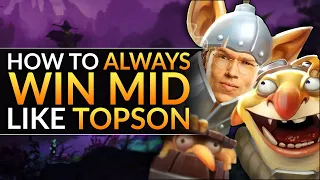 How Topson ALWAYS WINS MID - EVEN ON TECHIES - CRAZY Tips and Tricks (Mid Lane) - Dota 2 Guide