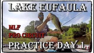 Lake Eufaula Alabama Bass Fishing - Major League Fishing Pro Circuit Practice Day 1 - May, 2021