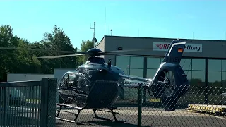 Landung und Start einer Pirol Maschine bei der DRF Luftrettung in Weiden