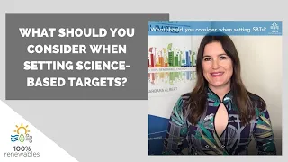What should you consider when setting science-based targets?