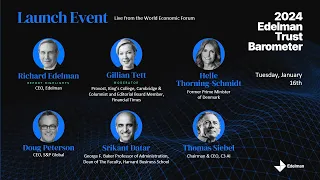 2024 Edelman Trust Barometer Global launch event in Davos, Switzerland