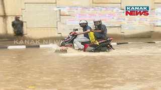 Hour-Long Heavy Rain Causes Flood-Like Situation Near Iskcon Temple