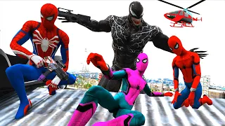 Cùng Siêu Nhân Người Nhện Giải Cứu Nhện Hồng, Team Spider man With Night At Freddy Race McQueen