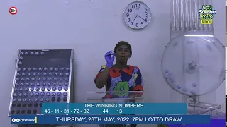 THURSDAY, 26TH MAY, 2022. 7PM LOTTO DRAW