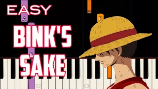 BINK'S SAKE - ONE PIECE THEME | PIANO TUTORIAL