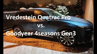 All season tires - Braking distance test - Vredestein Quatrac Pro vs.  Goodyear 4 seasons