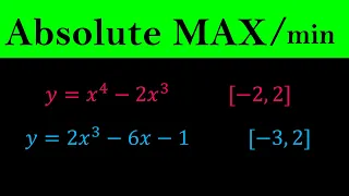 Absolute Maximum and Minimum Values - Finding absolute MAX & MIN of Functions - Calculus