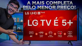 COM ELA! Smart TV 5 em 1 da LG! Vídeo Game e Canais Grátis! Vale a pena? Unboxing e testes