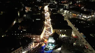 Plymouth Waterfront Light Switch-On From The Air 2022